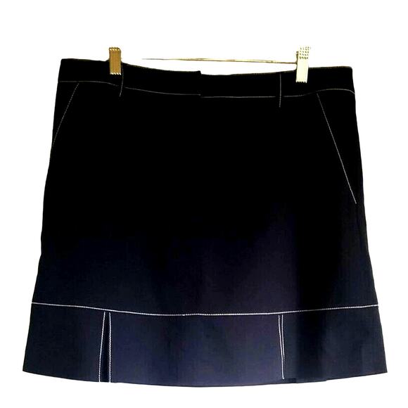 Cutter & Buck Annika Golf Tennis Skort Skirt US 12 Euro 42 Black Pockets preppy - Picture 1 of 4